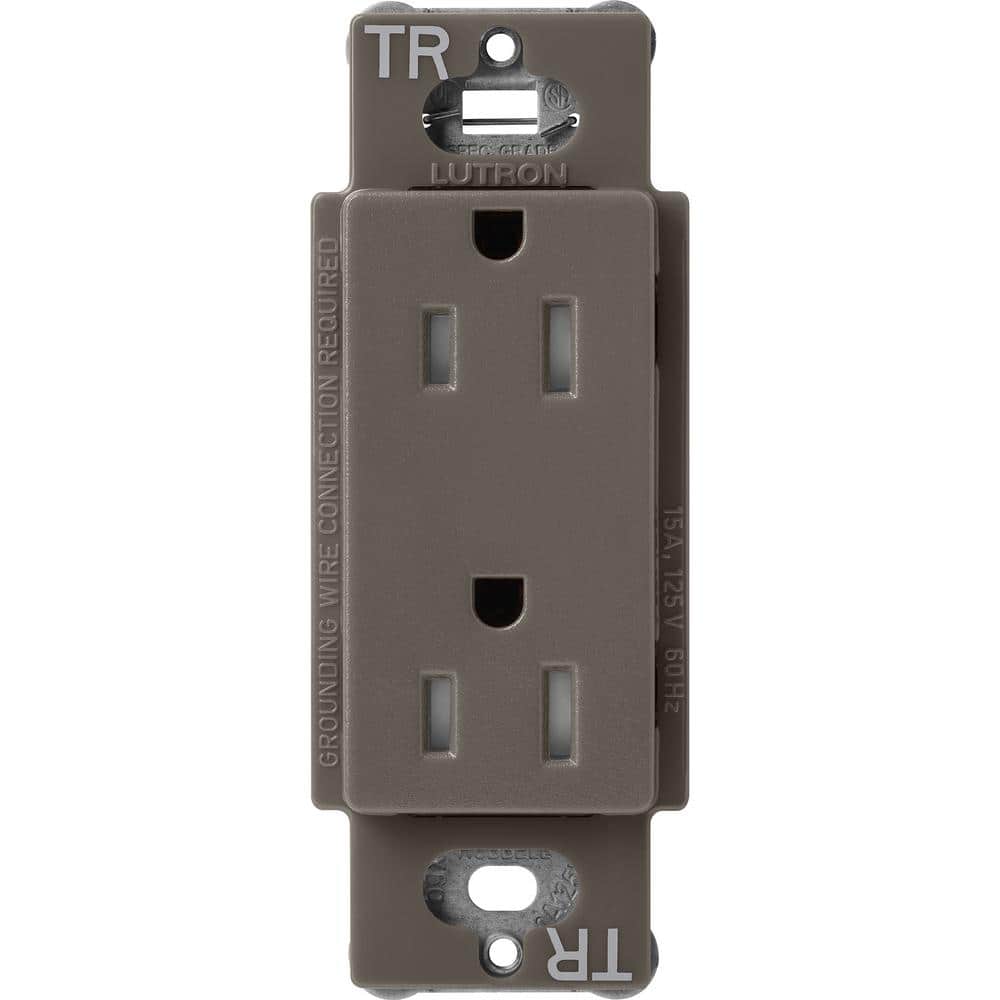 Lutron - Claro & Satin Colors 15A TR Receptacle - SCRS-15-TR-TF | Montreal Lighting & Hardware