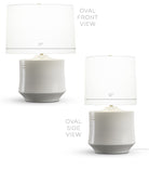 Turin Table Lamp - Oval Off-White Linen shade