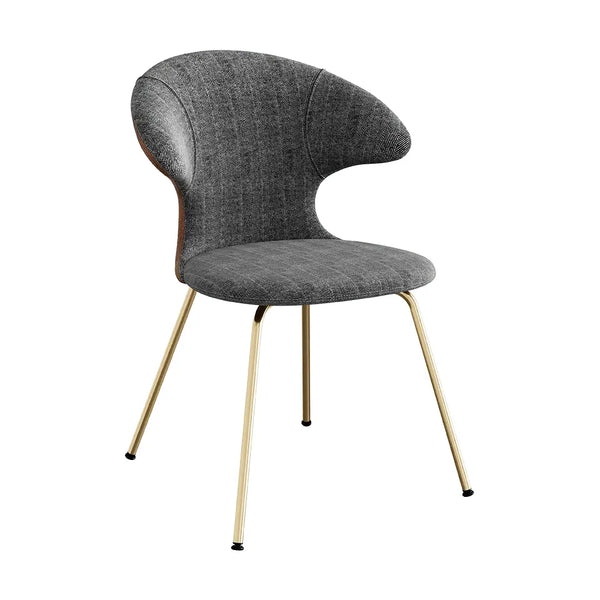 Time Flies Chair, Herringbone & Leather
