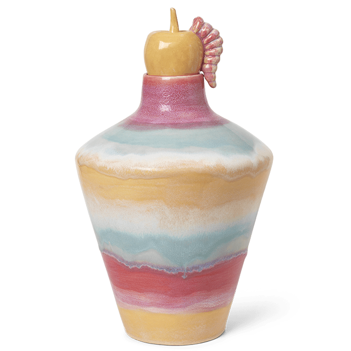 Vase Kähler 693800 Poppery rose/menthe/jaune