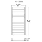 Vernon Towel Warmers - Augusta Towel Warmer - AGS-0800500-PC | Montreal Lighting & Hardware