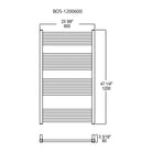 Vernon Towel Warmers - Boston Towel Warmer - BOS-0800500-PC | Montreal Lighting & Hardware