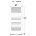 Vernon Towel Warmers - Chicago Towel Warmer - ORD-0800500-PC | Montreal Lighting & Hardware