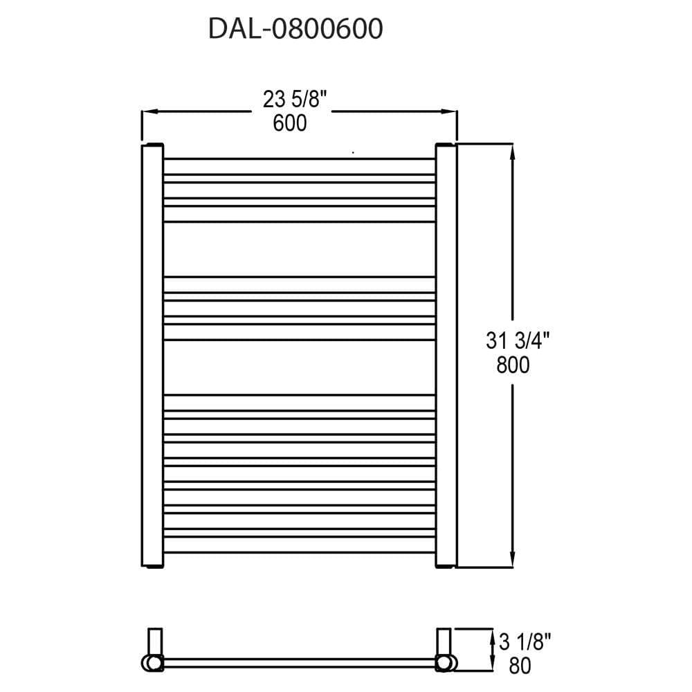 Vernon Towel Warmers - Dallas Towel Warmer - DAL-0800600-PC | Montreal Lighting & Hardware