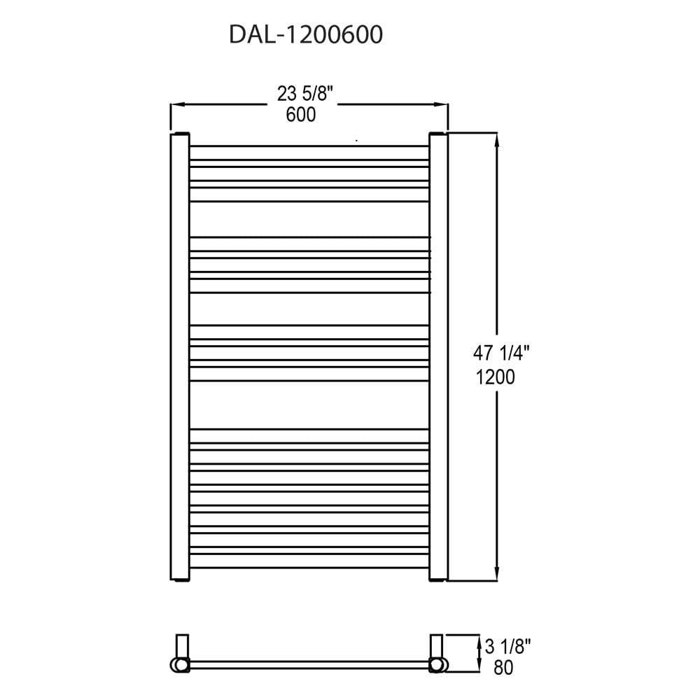 Vernon Towel Warmers - Dallas Towel Warmer - DAL-0800600-PC | Montreal Lighting & Hardware