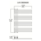 Vernon Towel Warmers - Las Vegas Towel Warmer - LAS-0800600-PC | Montreal Lighting & Hardware