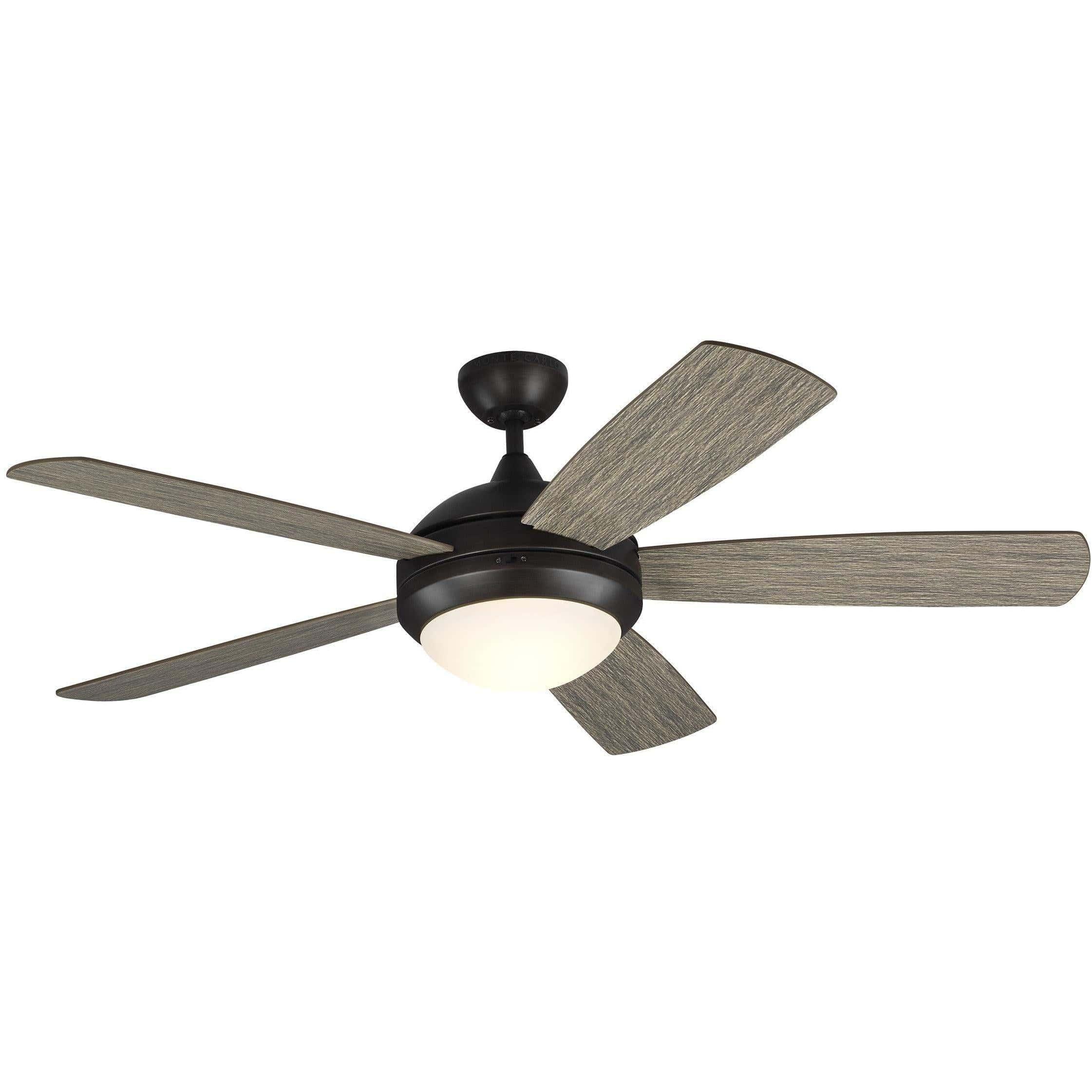 Visual Comfort Fan Collection - Discus Classic Smart 52" Ceiling Fan - 5DISM52AGPD | Montreal Lighting & Hardware