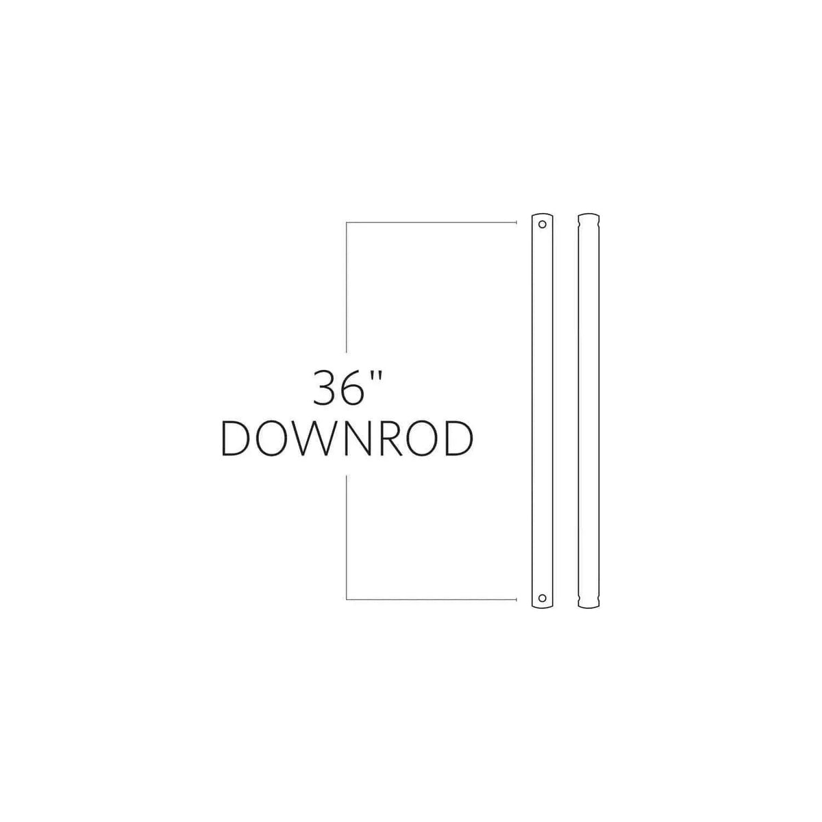 Visual Comfort Fan Collection - Minimalist Downrod - DRM36AGP | Montreal Lighting & Hardware