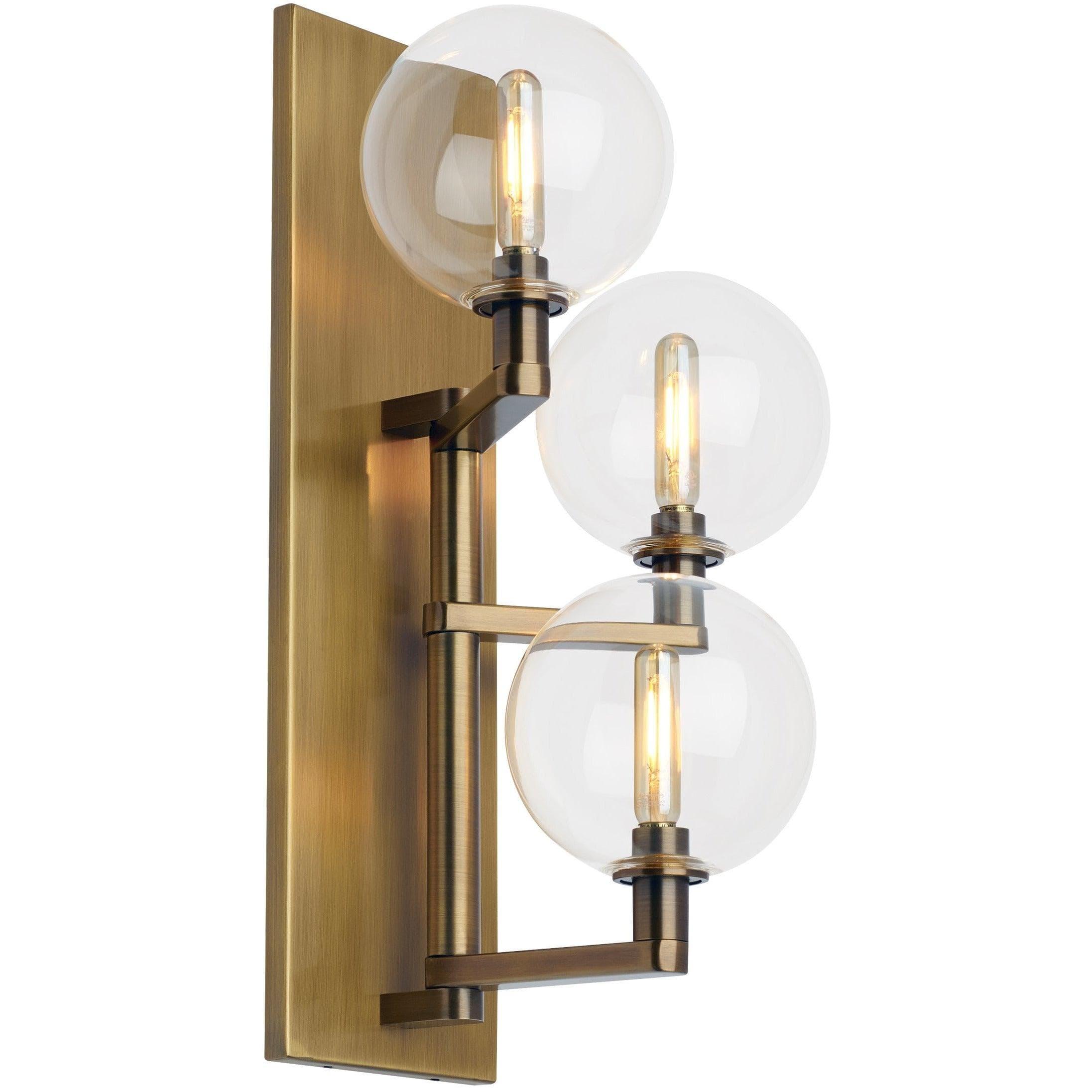 Visual Comfort Modern Collection - Gambit Triple Wall Sconce - 700WSGMBTCR | Montreal Lighting & Hardware