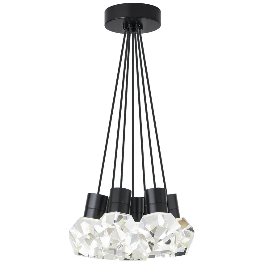 Visual Comfort Modern Collection - Kira 7 LED Multi-Light Pendant - 700TDKIRAP7BB-LED930 | Montreal Lighting & Hardware