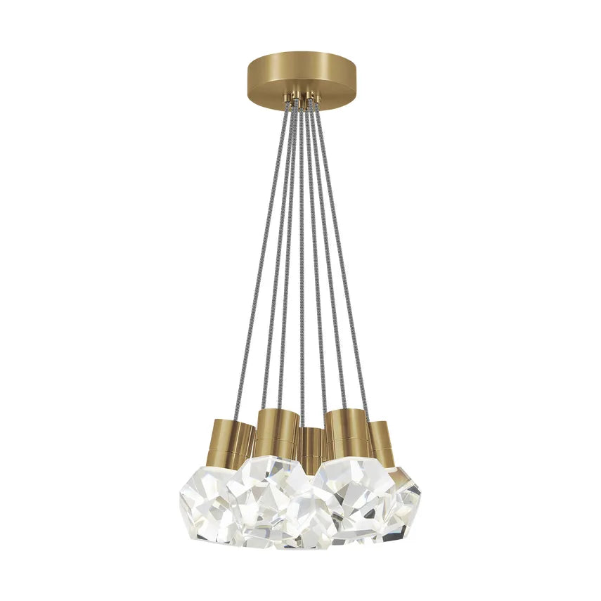 Visual Comfort Modern Collection - Kira 7 LED Multi-Light Pendant - 700TDKIRAP7INB-LED922 | Montreal Lighting & Hardware