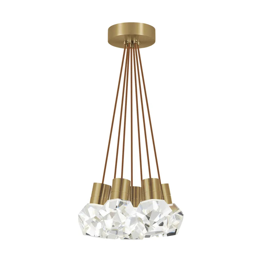 Visual Comfort Modern Collection - Kira 7 LED Multi-Light Pendant - 700TDKIRAP7PNB-LED922 | Montreal Lighting & Hardware