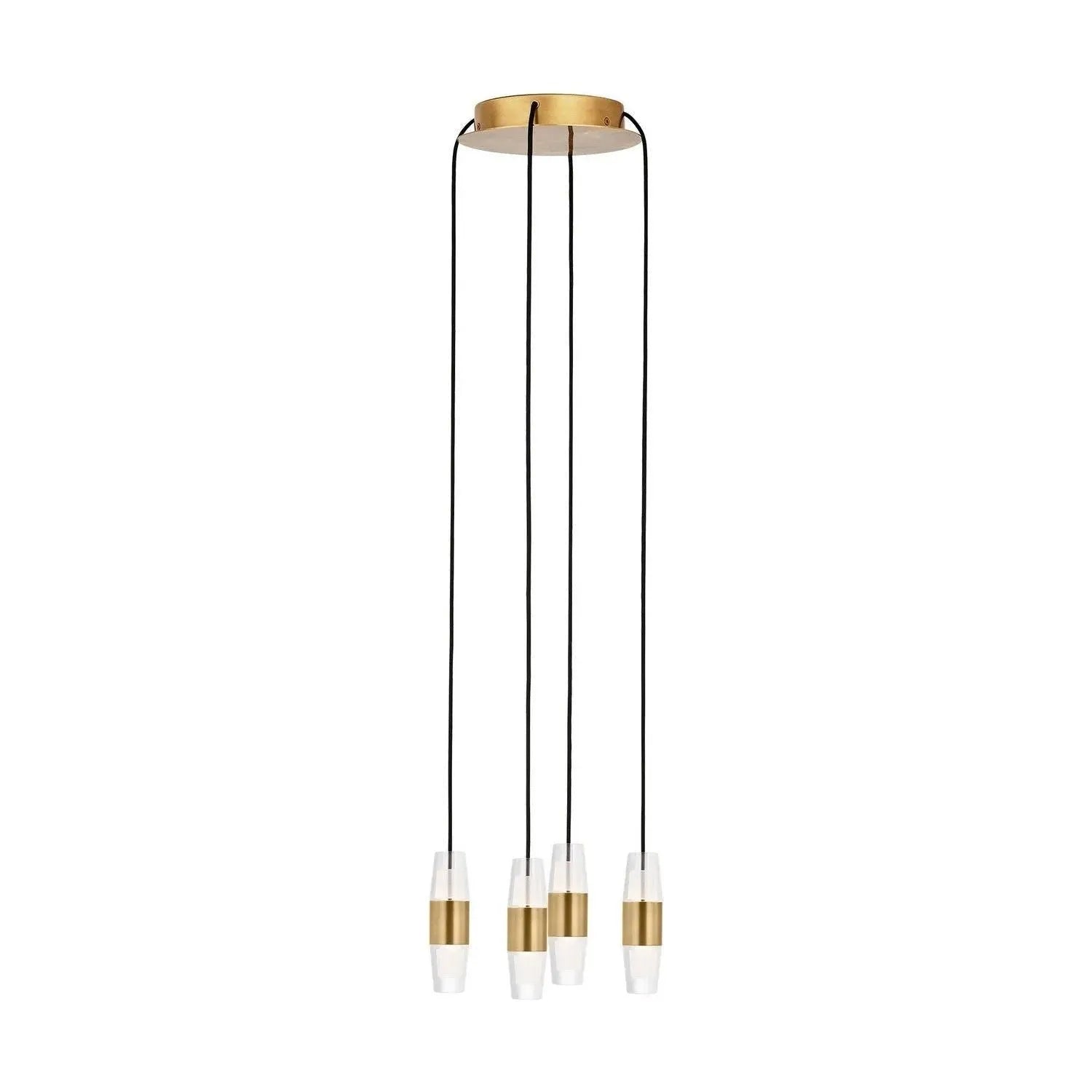 Visual Comfort Modern Collection - Lassell LED Short Multi-Light Pendant - SLCH38327B | Montreal Lighting & Hardware