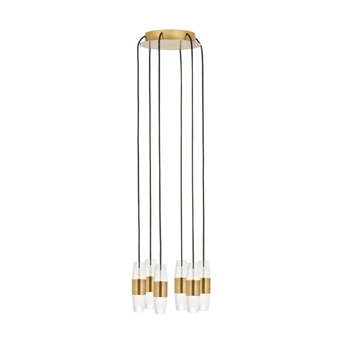 Visual Comfort Modern Collection - Lassell LED Short Multi-Light Pendant - SLCH38427NB | Montreal Lighting & Hardware