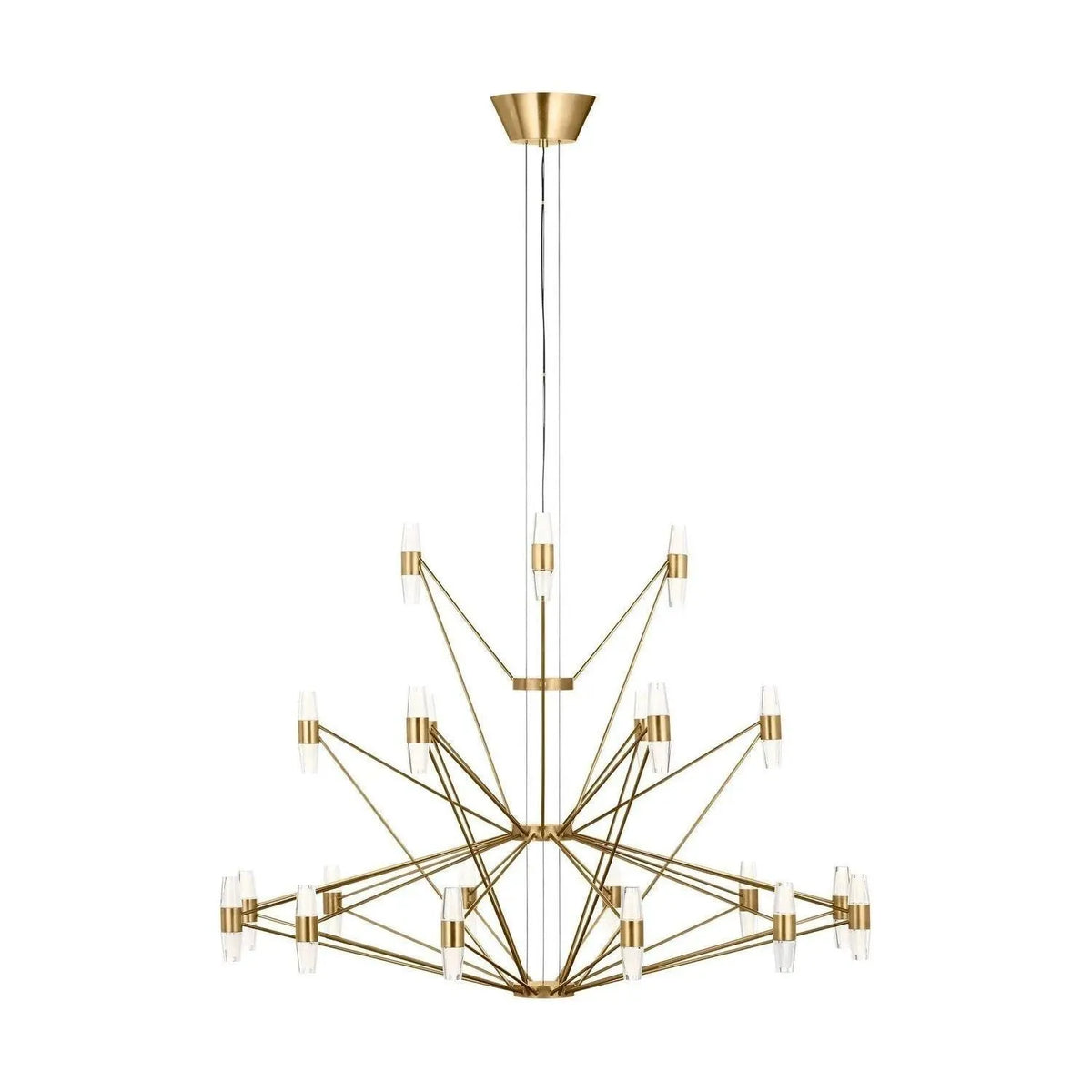Visual Comfort Modern Collection - Lassell LED Tall Tier Chandelier - SLCH24627NB | Montreal Lighting & Hardware