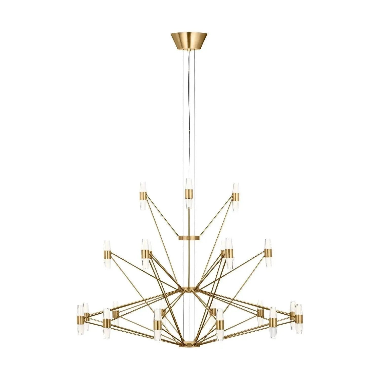 Visual Comfort Modern Collection - Lassell LED Tall Tier Chandelier - SLCH24627BZ | Montreal Lighting & Hardware