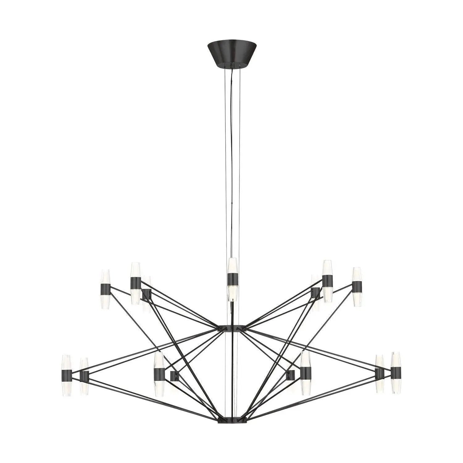 Visual Comfort Modern Collection - Lassell LED Tiered Chandelier - SLCH24727BZ | Montreal Lighting & Hardware