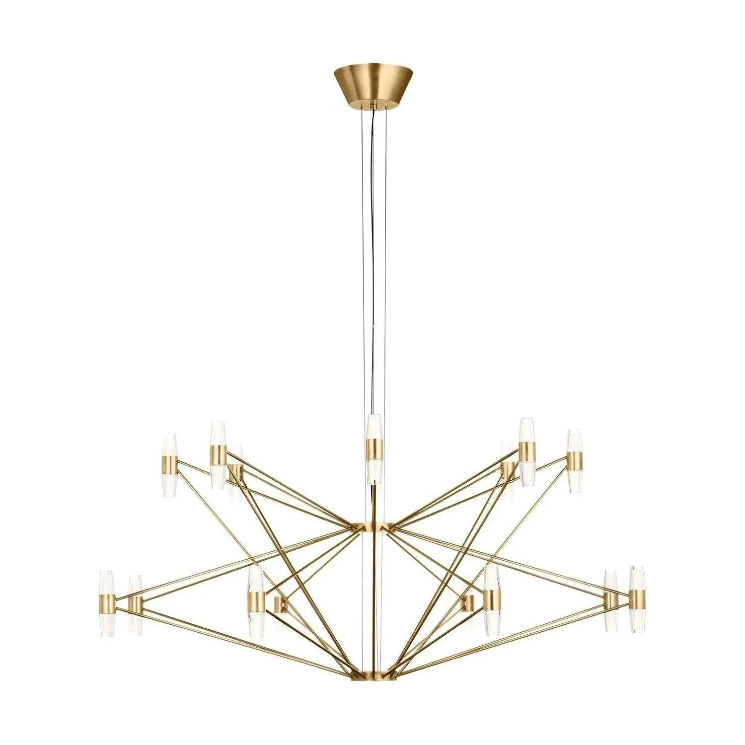 Visual Comfort Modern Collection - Lassell LED Tiered Chandelier - SLCH24727BZ | Montreal Lighting & Hardware