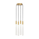 Visual Comfort Modern Collection - Pylon Crystal LED Multi-Light Pendant - 700TRSPPYLC4RNB-LED930 | Montreal Lighting & Hardware