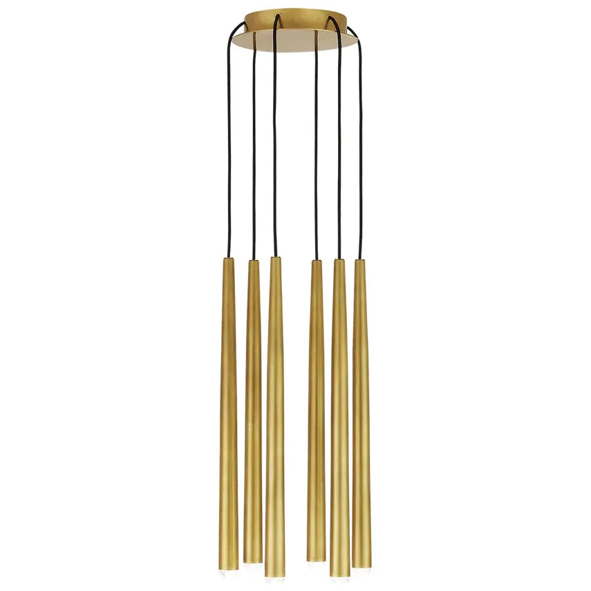 Visual Comfort Modern Collection - Pylon LED Multi-Light Pendant - 700TRSPPYL6RNB-LED930 | Montreal Lighting & Hardware