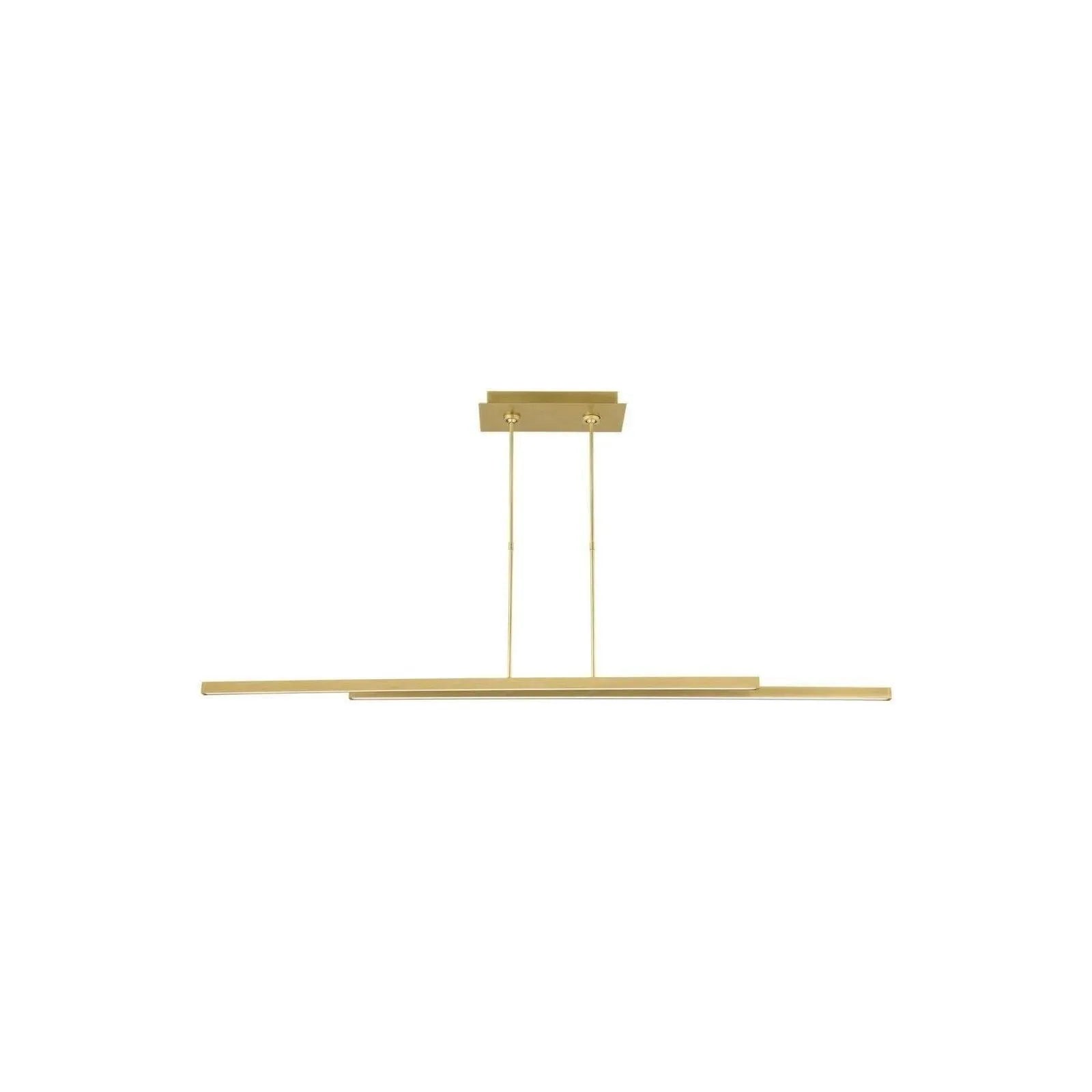 Visual Comfort Modern Collection - Stagger Double LED Linear Suspension - 700LSSTG260NB-LED927 | Montreal Lighting & Hardware