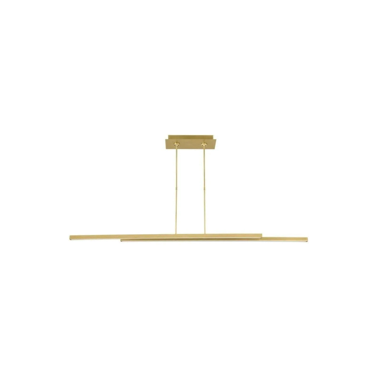 Visual Comfort Modern Collection - Stagger Double LED Linear Suspension - 700LSSTG260NB-LED927 | Montreal Lighting & Hardware