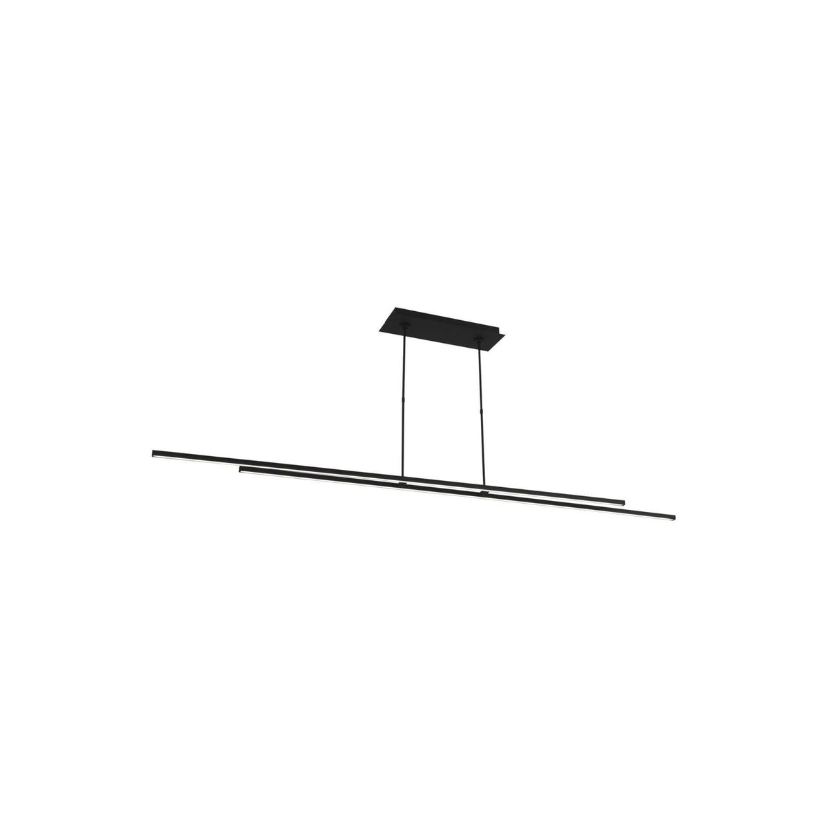 Visual Comfort Modern Collection - Stagger Double LED Linear Suspension - 700LSSTG284B-LED927 | Montreal Lighting & Hardware