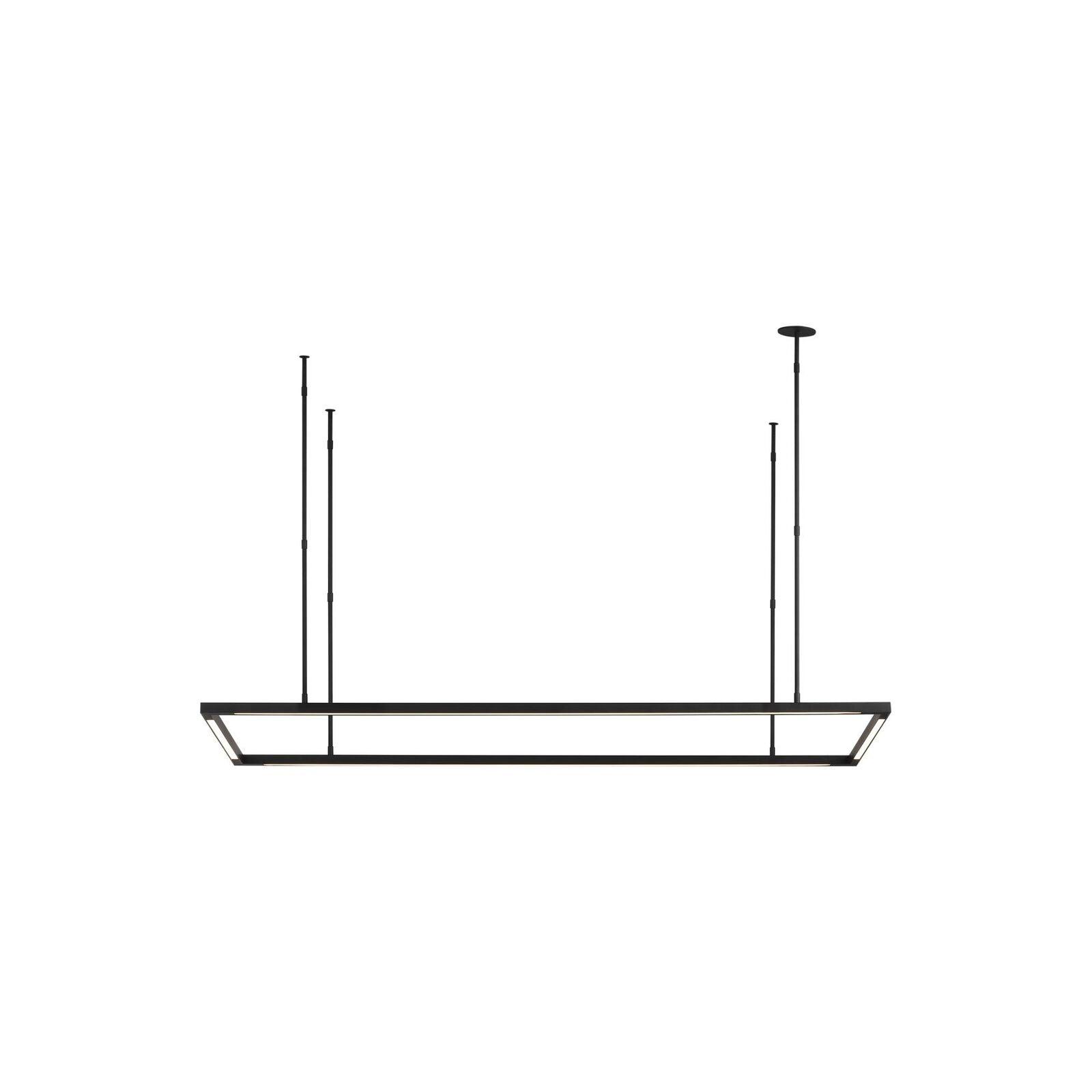 Visual Comfort Modern Collection - Stagger Rectangular LED Linear Suspension - 700LSSTG50B-LED927 | Montreal Lighting & Hardware