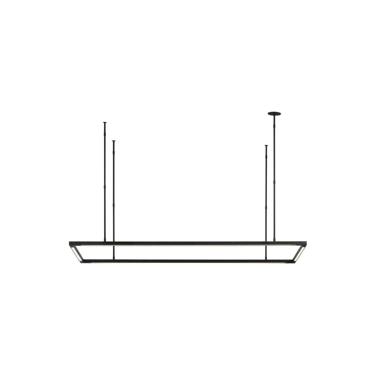 Visual Comfort Modern Collection - Stagger Rectangular LED Linear Suspension - 700LSSTG50NB-LED927 | Montreal Lighting & Hardware