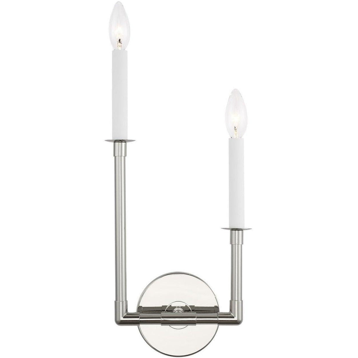 Visual Comfort Studio Collection - Bayview Double Left Wall Sconce - CW1102PN | Montreal Lighting & Hardware