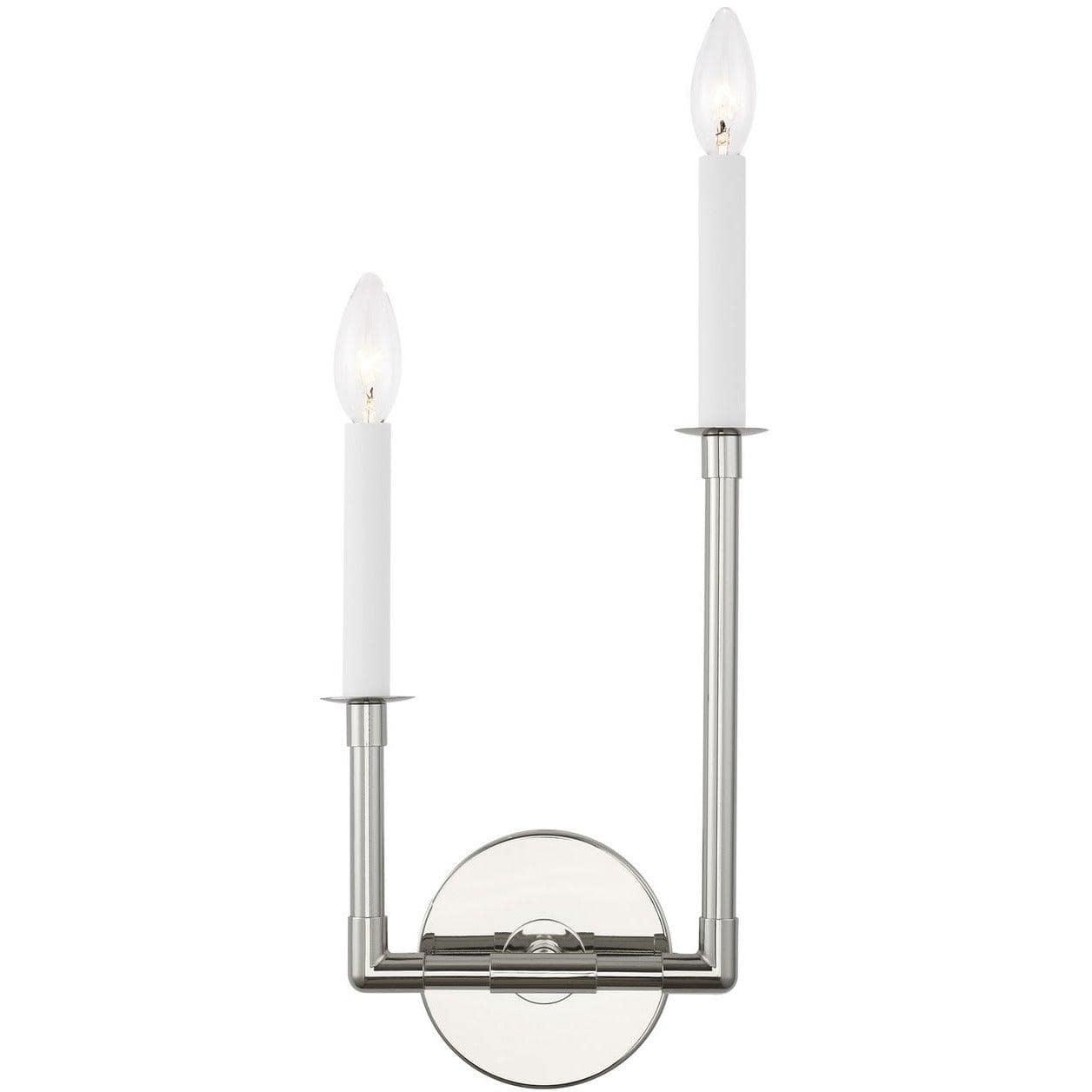 Visual Comfort Studio Collection - Bayview Double Right Wall Sconce - CW1112PN | Montreal Lighting & Hardware