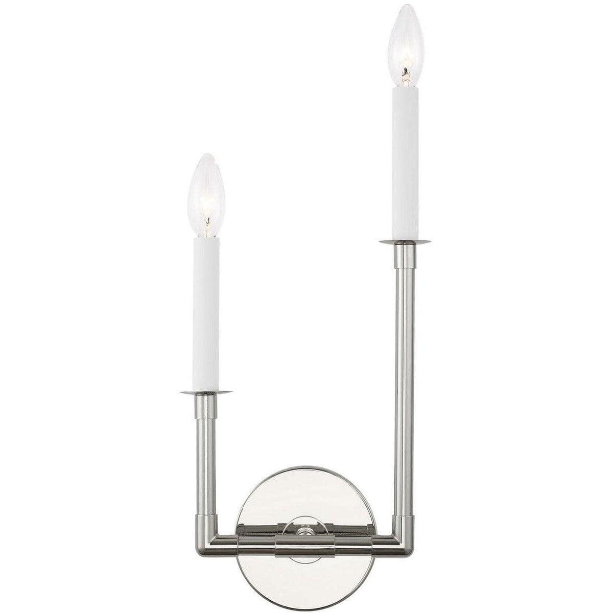 Visual Comfort Studio Collection - Bayview Double Right Wall Sconce - CW1112PN | Montreal Lighting & Hardware