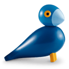 Kay Bojesen 39403 Figurine en bois oiseau chanteur bleu