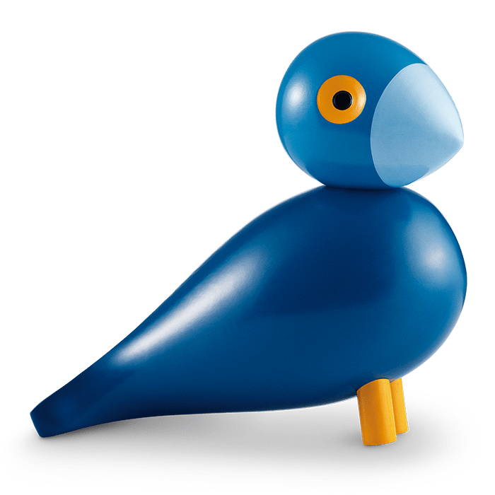 Kay Bojesen 39403 Figurine en bois oiseau chanteur bleu