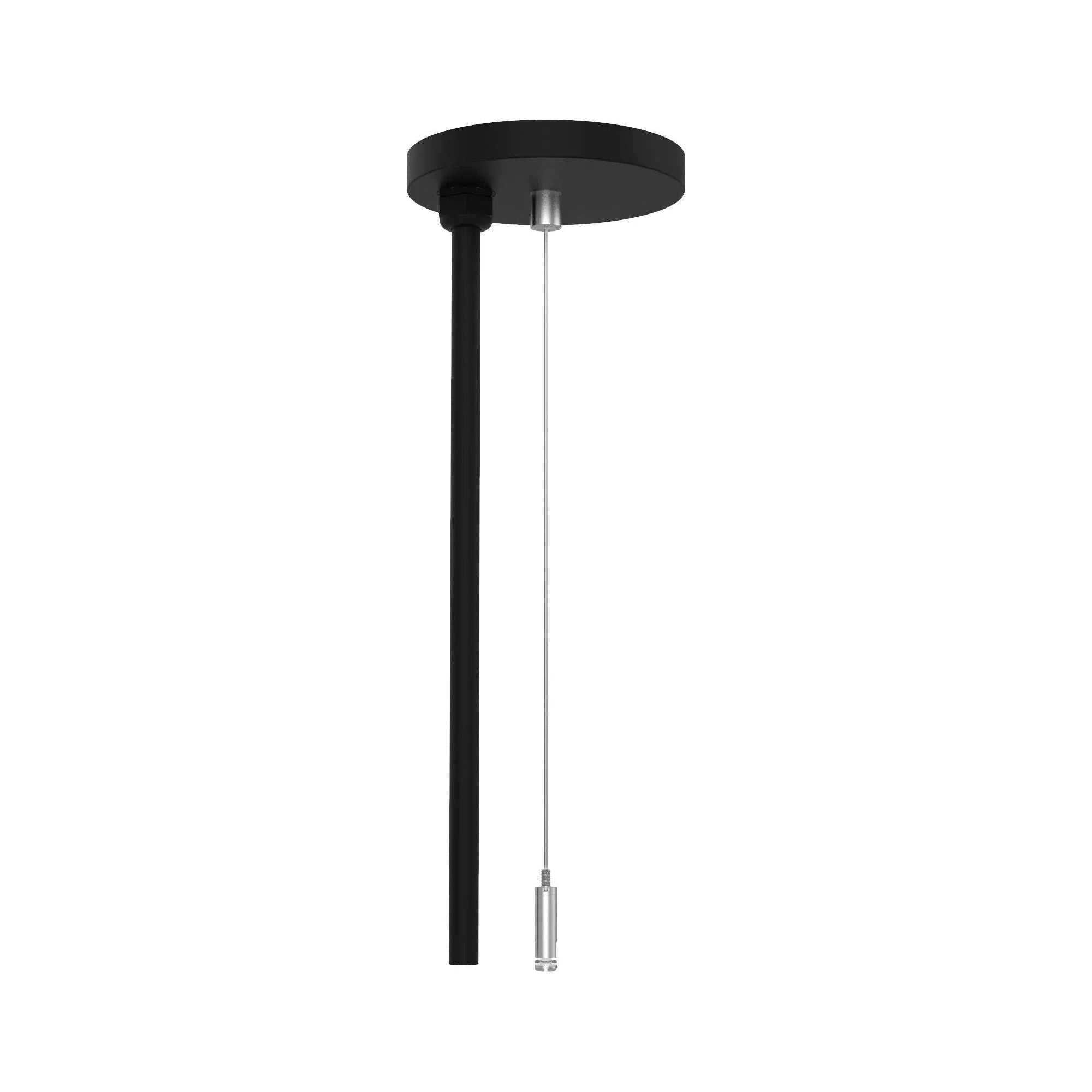WAC Lighting - 120V Track Feed Canopy with 96" Cable Suspension - J2-SKCF96-BK | Montreal Lighting & Hardware