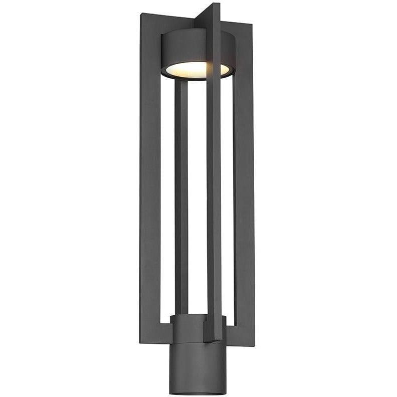 WAC Lighting - Chamber LED Outdoor Post Light - PM-W48620-BK | Montreal Lighting & Hardware