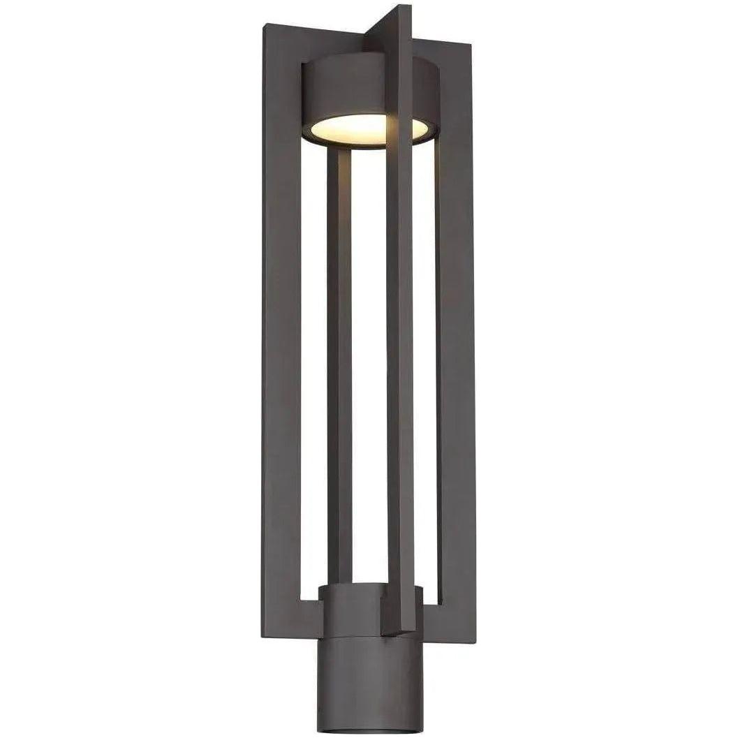 WAC Lighting - Chamber LED Outdoor Post Light - PM-W48620-BK | Montreal Lighting & Hardware