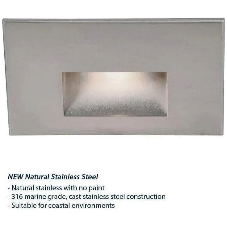 WAC Lighting - LEDme Horizontal LED100 Step and Wall Light - WL-LED100-BL-SS | Montreal Lighting & Hardware
