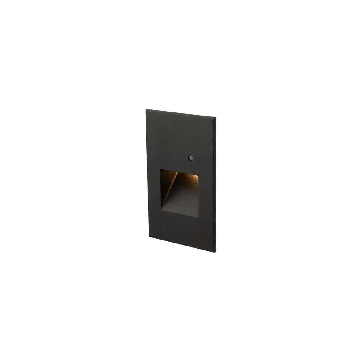 WAC Lighting - Step Light With Photocell Vertical LED Step and Wall Light - WL-LED202-AM-BK | Montreal Lighting & Hardware