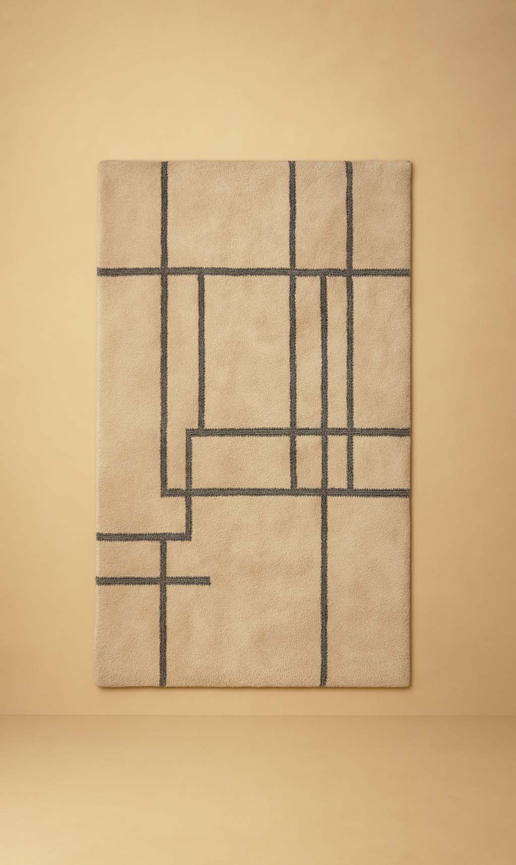 Dounia Home - DH-WADORGWOO-28-STO - Wad Organic Wool Rug - Artisan Carpet - Stone