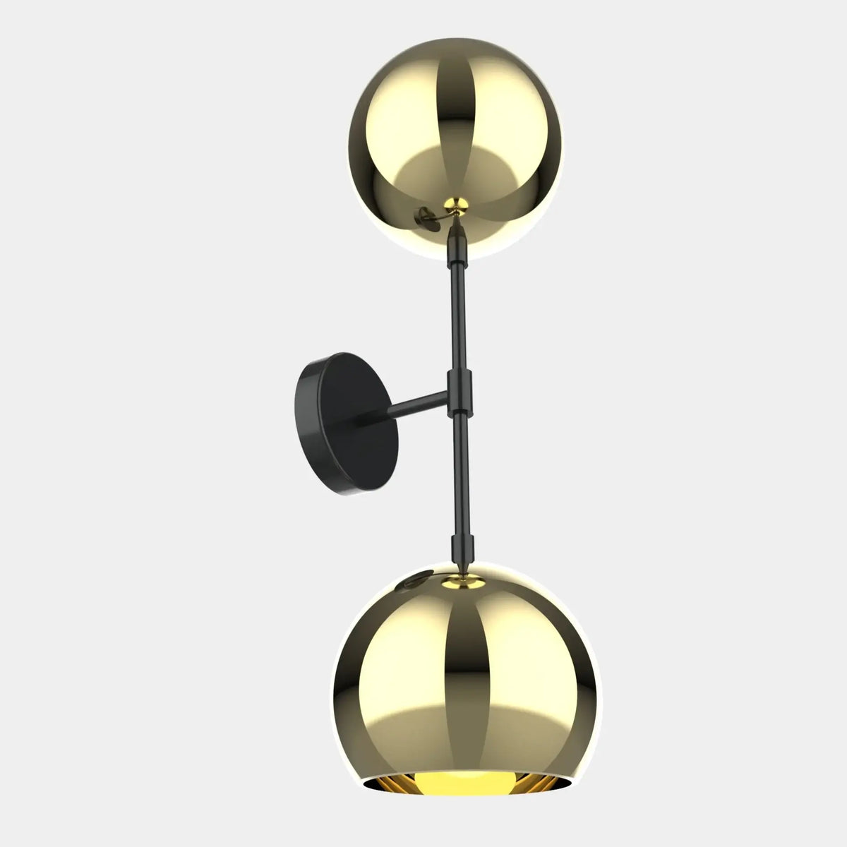Dounia Home - DH-MISWALSCO-XL-BRS - Mishal Wall Sconce - Dual Globe - Polished Brass
