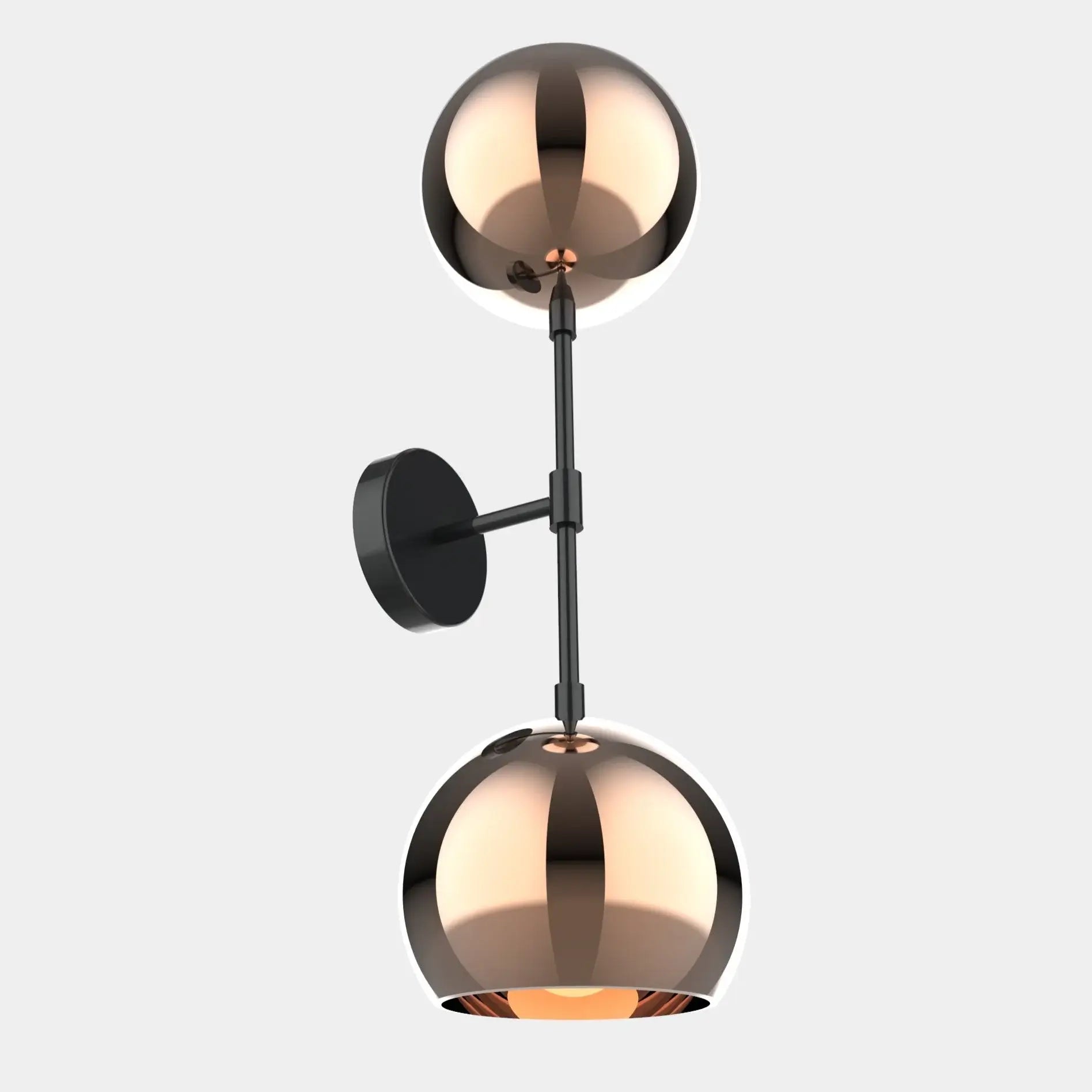 Dounia Home - DH-MISWALSCO-XL-MGM - Mishal Wall Sconce - Dual Globe - Matte Gun Metal