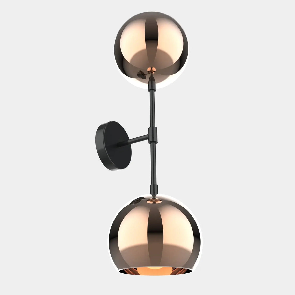 Dounia Home - DH-MISWALSCO-XL-MGM - Mishal Wall Sconce - Dual Globe - Matte Gun Metal