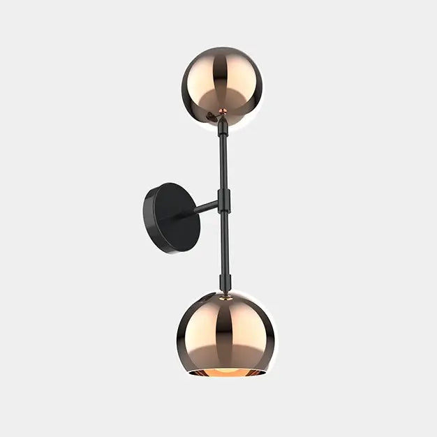 Dounia Home - DH-MISWALSCO-SM-MGM - Mishal Wall Sconce - Dual Globe - Matte Gun Metal