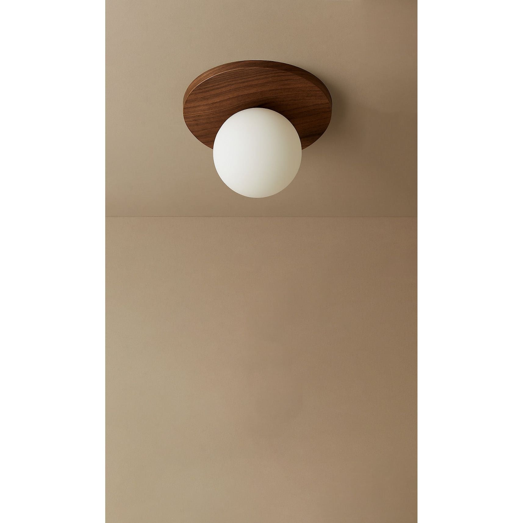 Dounia Home - DH-MARDISFLU-SM-WOD - Maria Disc Flush Mount - Walnut - Walnut