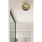 Dounia Home - DH-WARSEMFLU-SM-NIK - WARDA SEMI-FLUSH MOUNT - Brushed Nickel Silver