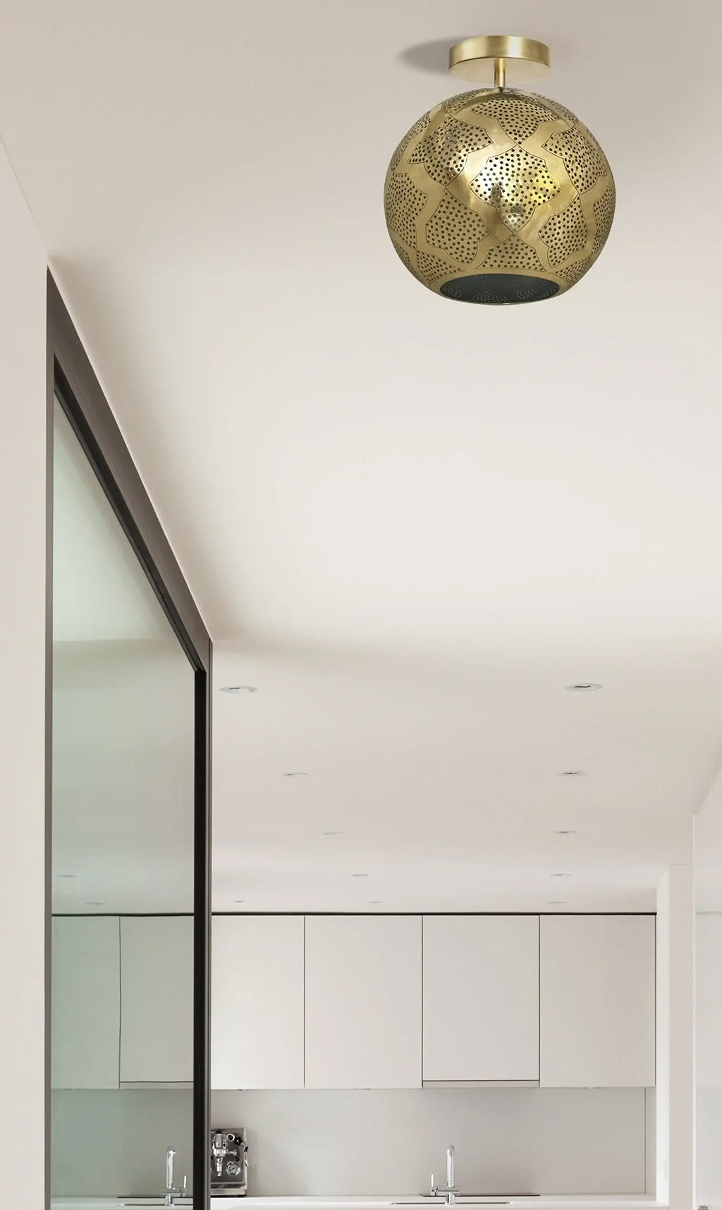 Dounia Home - DH-WARSEMFLU-SM-NIK - WARDA SEMI-FLUSH MOUNT - Brushed Nickel Silver