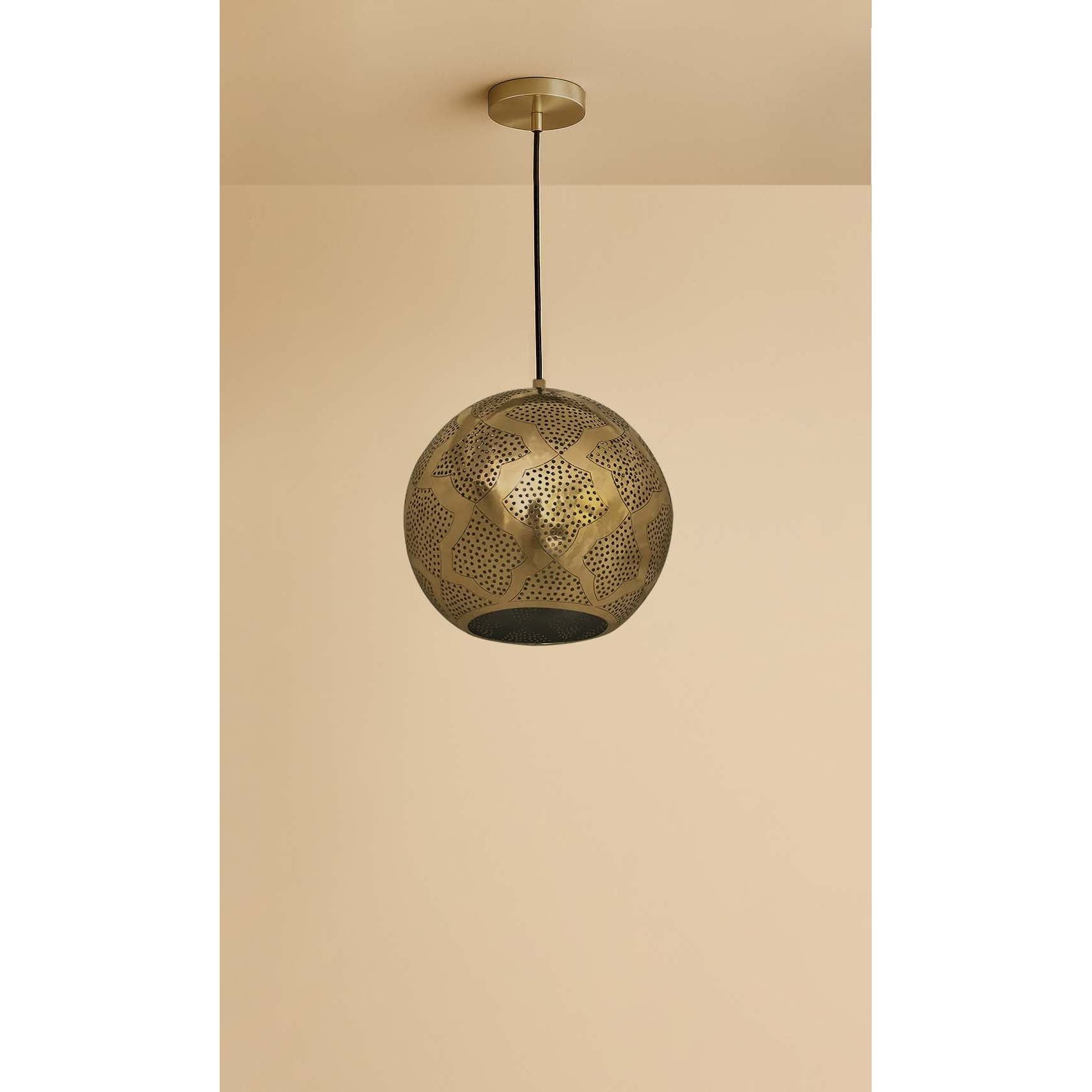 Dounia Home - DH-WARPENLIG-SM-BRS - Warda Pendant Light - Polished Brass
