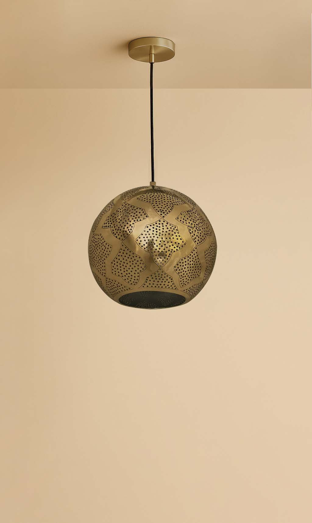 Dounia Home - DH-WARPENLIG-SM-BRS - Warda Pendant Light - Polished Brass