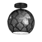 Dounia Home - DH-WARSEMFLU-SM-MGM - WARDA SEMI-FLUSH MOUNT - Matte Gun Metal